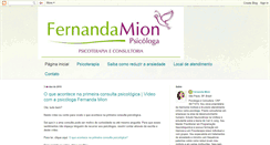 Desktop Screenshot of fernandamionpsicologa.com.br